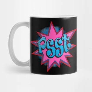Psst Pop Art Comic Speech Bubble Mug